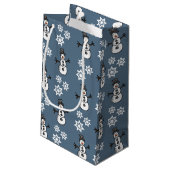 Snowman Klein Cadeauzakje (Achterkant Gekanteld)