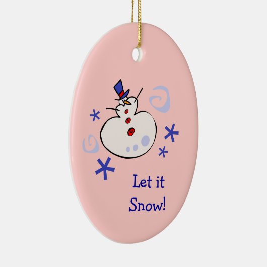 Snowman kleindochter kerstversiering keramisch ornament (Rechts)