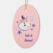 Snowman kleindochter kerstversiering keramisch ornament (Links)