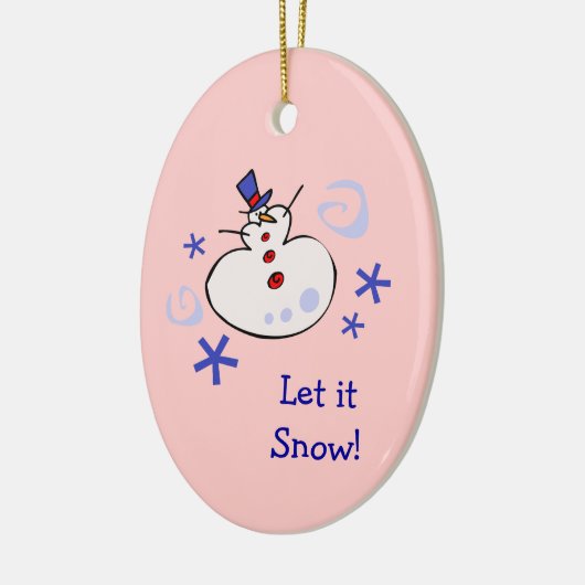 Snowman kleindochter kerstversiering keramisch ornament (Links)