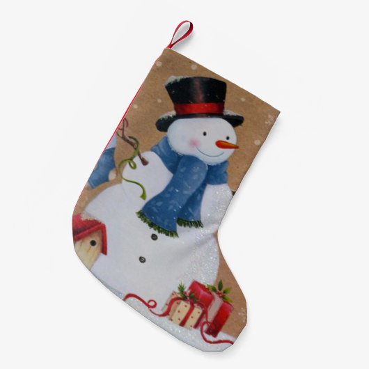 Snowman Kleine Kerstsok (Voorkant (Hangend))