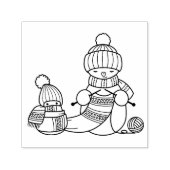 Snowman Kleur me Zelfinktende Stempel (Design)