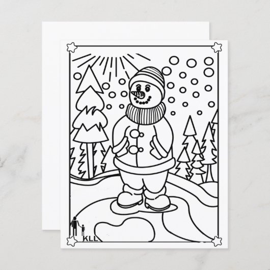 Snowman-kleuring (Voorkant / Achterkant)