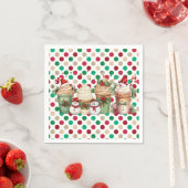 Snowman Koffie Kerst Papier servetten (Insitu)