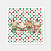 Snowman Koffie Kerst Papier servetten (Voorkant)