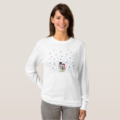 Snowman-koppel-shirt T-shirt (Voorkant volledig)