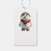 Snowman Kraft Gift Labels Cadeaulabel (Voorkant)
