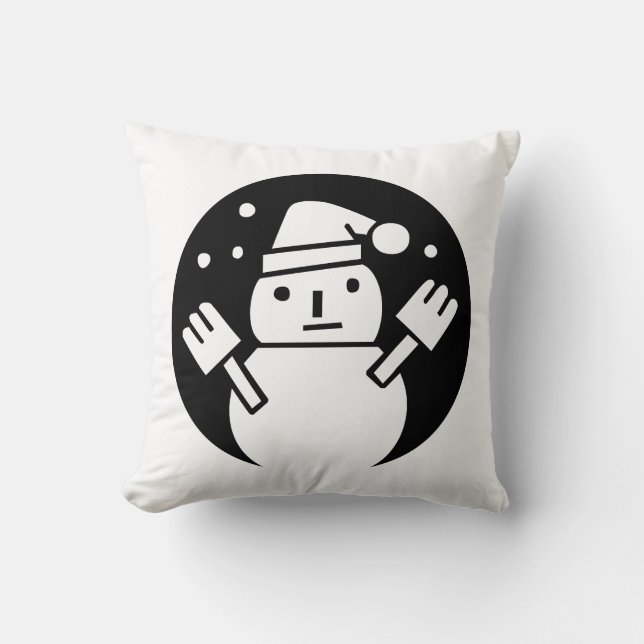 Snowman Kussen (Voorkant)