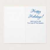 Snowman laat het kerstfeest sneeuwen kaart (Binnenkant ongevouwen)