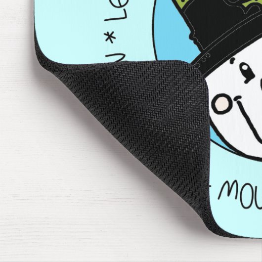 Snowman laat het sneeuwen muismat (Hoek)