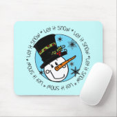 Snowman laat het sneeuwen muismat (Met muis)