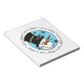 Snowman laat het sneeuwen notitieblok (Schuin)