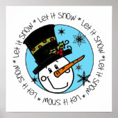 Snowman laat het sneeuwen poster (Voorkant)