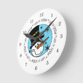 Snowman laat het sneeuwen ronde klok (Hoek)