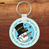 Snowman laat het sneeuwen sleutelhanger (Voorkant)