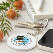 Snowman laat het sneeuwen sleutelhanger (Voorkant Rechts)