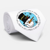 Snowman laat het sneeuwen stropdas (Opgerold)