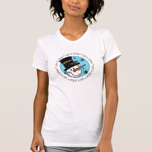 Snowman laat het sneeuwen t-shirt (Voorkant)