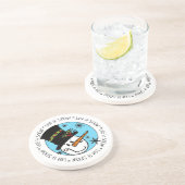 Snowman laat het sneeuwen zandsteen onderzetter (Zijkant)