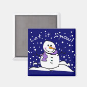 Snowman laat het sneeuwmagneet magneet (Voorkant / Achterkant)