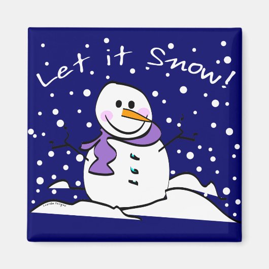 Snowman laat het sneeuwmagneet magneet (Voorkant)