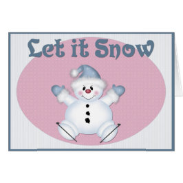 Snowman laat het sneeuwwinterseizoen Kaart 2