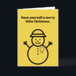 Snowman laat je hart licht zijn - Kerstmis Kaart<br><div class="desc">Een lichte kerstgroet van een vrolijke sneeuwman!</div>