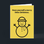 Snowman laat je hart licht zijn - Kerstmis Kaart<br><div class="desc">Een lichte kerstgroet van een vrolijke sneeuwman!</div>