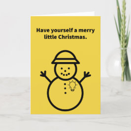 Snowman laat je hart licht zijn - Kerstmis Kaart