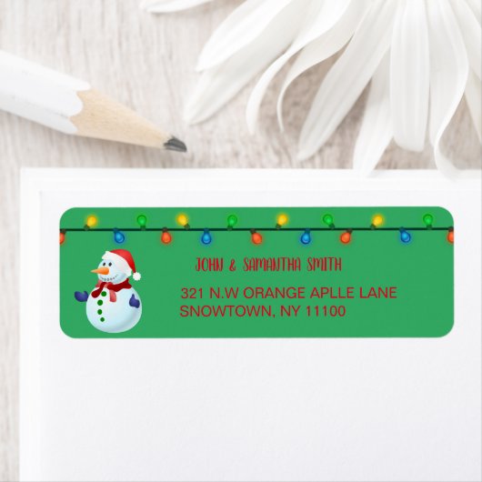 Snowman-label voor kerstmis etiket (Insitu)