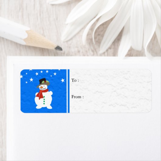 Snowman - Labels met cadeaulabel (Insitu)
