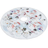 Snowman Land Fleece Kerstboom Rok (Gekanteld)