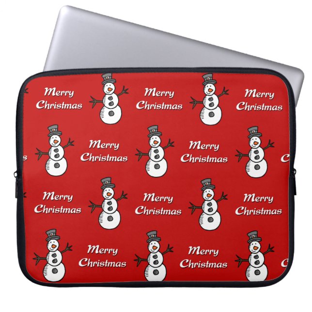 Snowman Laptop Sleeve (Voorkant)
