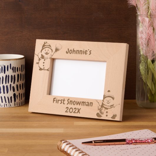 Snowman Laser geëtst Afbeelding Lijst Gegraveerde Lijstjes (Links)