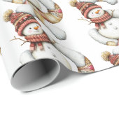 Snowman Letter S Kerst Cadeaupapier (Rol Hoek)