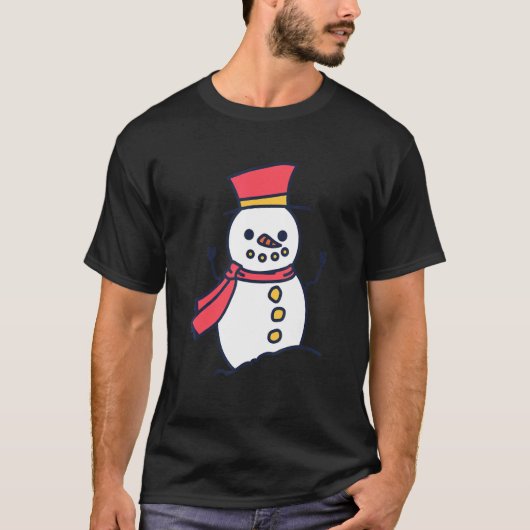 Snowman leuk kerstfeest t-shirt (Voorkant)