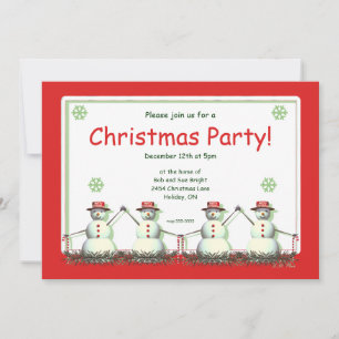 Snowman Line Party voor prettige kerst Kaart