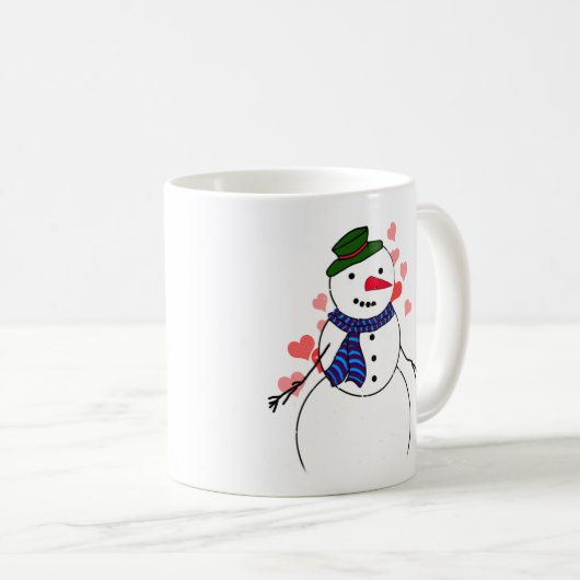 Snowman Little Boy In Love Koffiemok (Voorkant rechts)