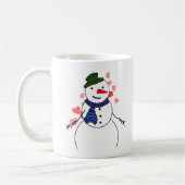 Snowman Little Boy In Love Koffiemok (Links)