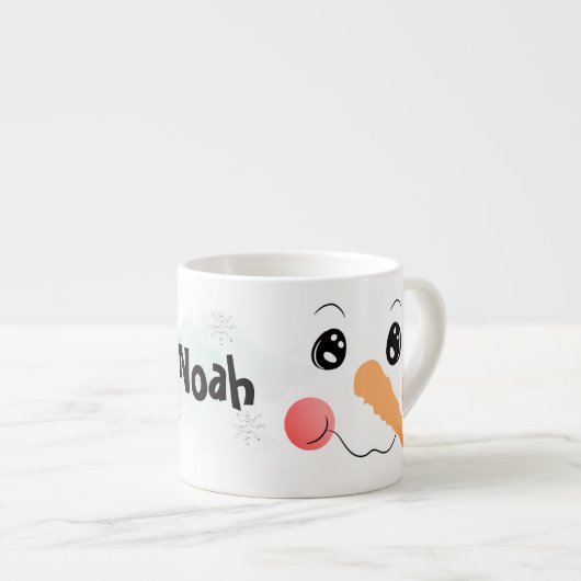 Snowman Little Cocoa Winter Cup Add NAME Espresso Kop (Voorkant rechts)