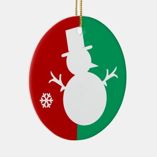Snowman Logo Keramisch Ornament (Rechts)