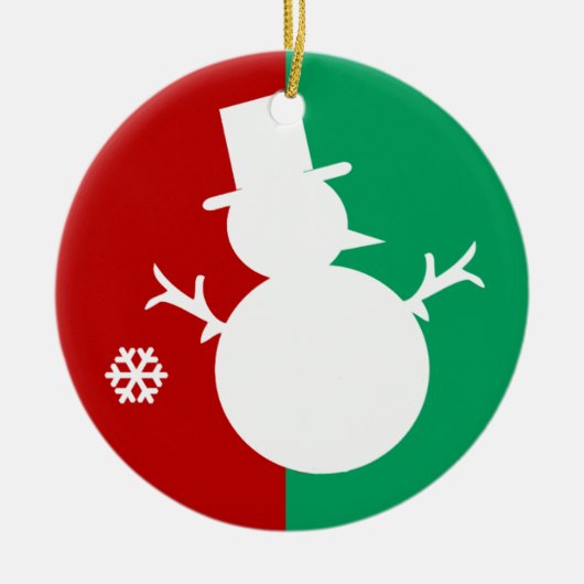 Snowman Logo Keramisch Ornament (Voorkant)