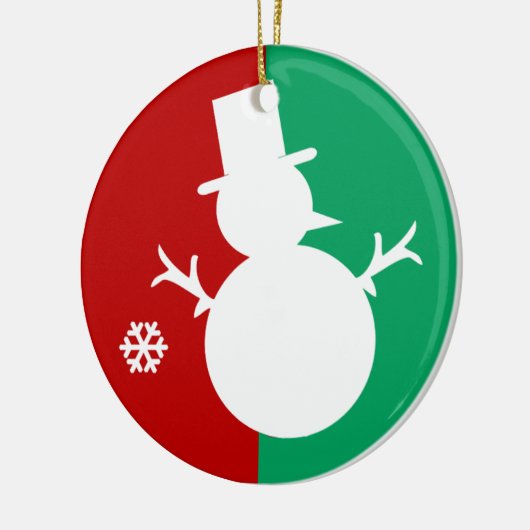 Snowman Logo Keramisch Ornament (Links)