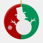 Snowman Logo Keramisch Ornament (Achterkant)