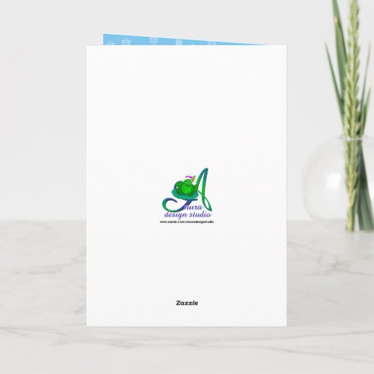 Snowman Love for Wife Card Feestdagen Kaart (Achterkant)