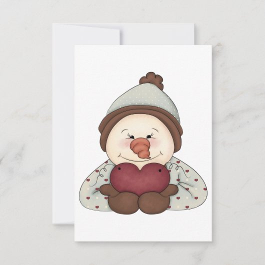 Snowman Love Invitations Kaart (Voorkant)
