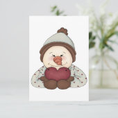 Snowman Love Invitations Kaart (Staand voorkant)