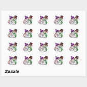 Snowman Love Ronde Sticker (Vel)