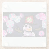 Snowman Lovey Glazen Onderzetter (Achterkant)