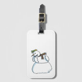 Snowman luggage tag bagagelabel (Voorkant (verticaal))